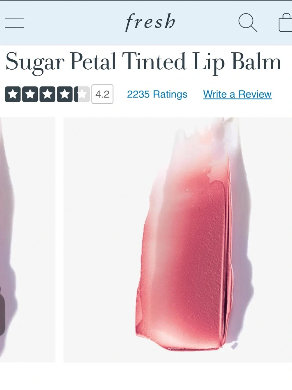 Fresh New Set of 2 Sugar Honey and Sugar Petal Tinted Lip Balms Bundle Full Size